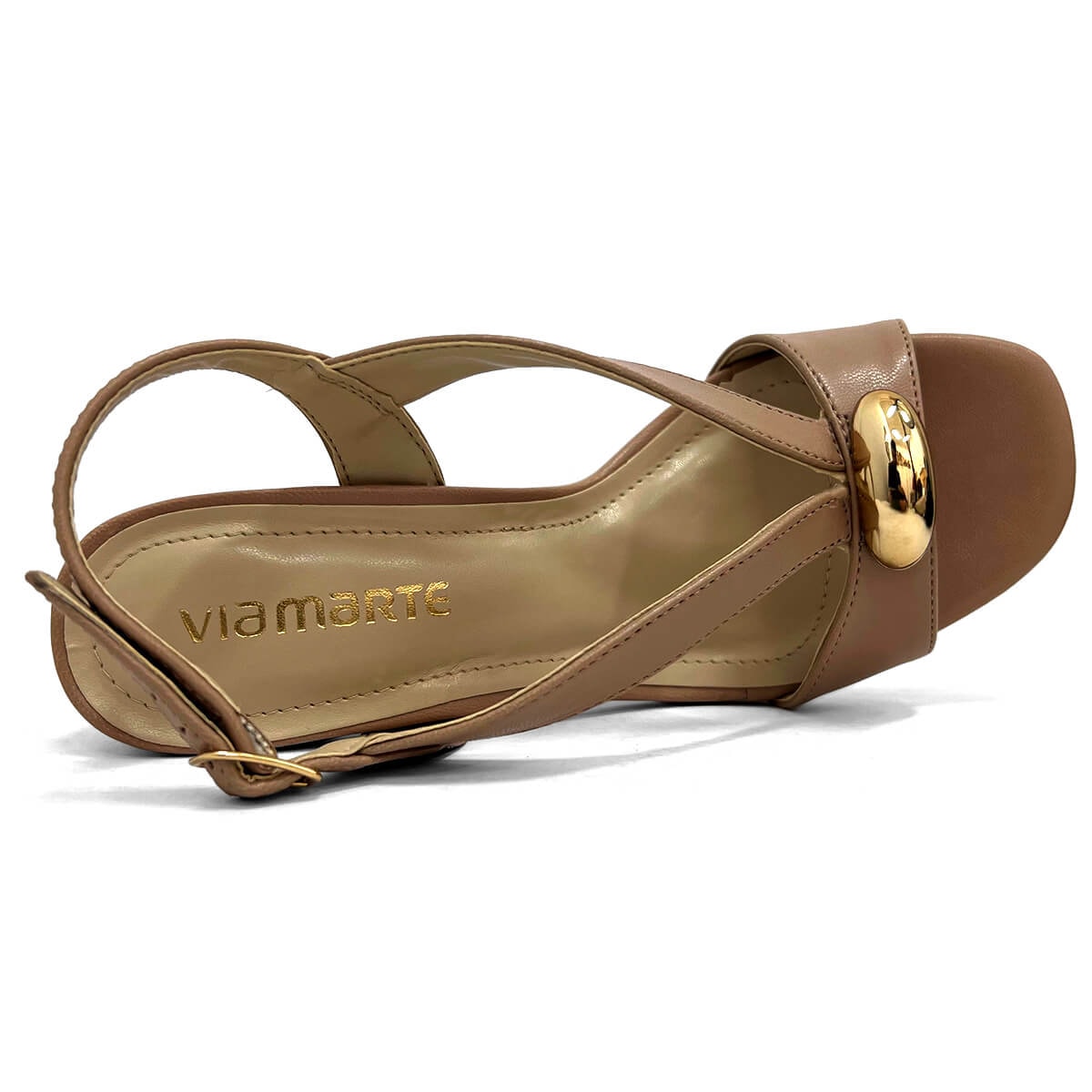 Sandália Via Marte Salto Bloco 164-001-01 Frapuccino Sandália Via Marte Salto Bloco 164-001-01 Frapuccino