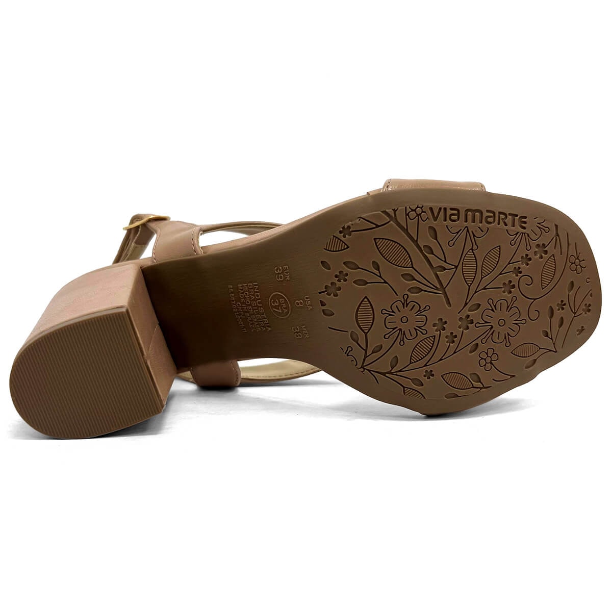 Sandália Via Marte Salto Bloco 164-001-01 Frapuccino Sandália Via Marte Salto Bloco 164-001-01 Frapuccino