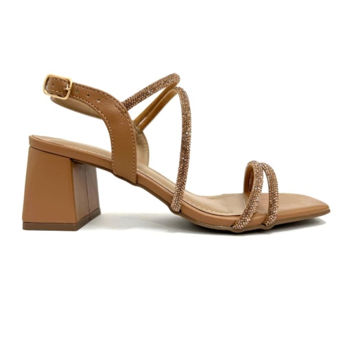 Detalhe - Sandália Via Marte Salto Bloco 171-012-01 Macchiato