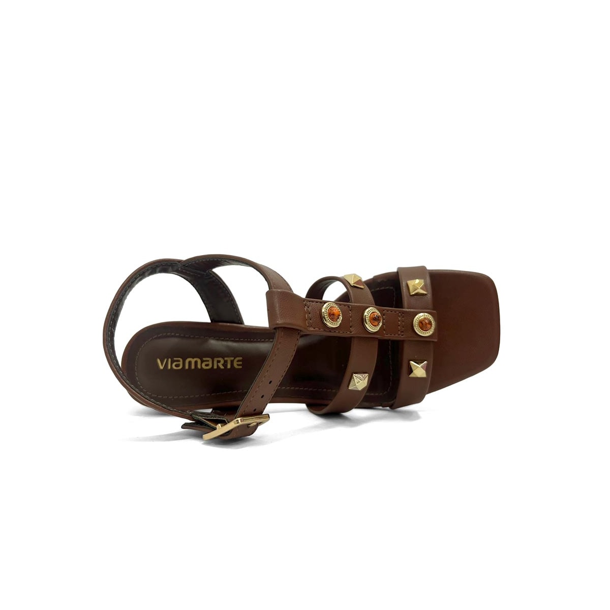 Sandália Via Marte Salto Bloco 171-035-01 Tiramisu Sandália Via Marte Salto Bloco 171-035-01 Tiramisu