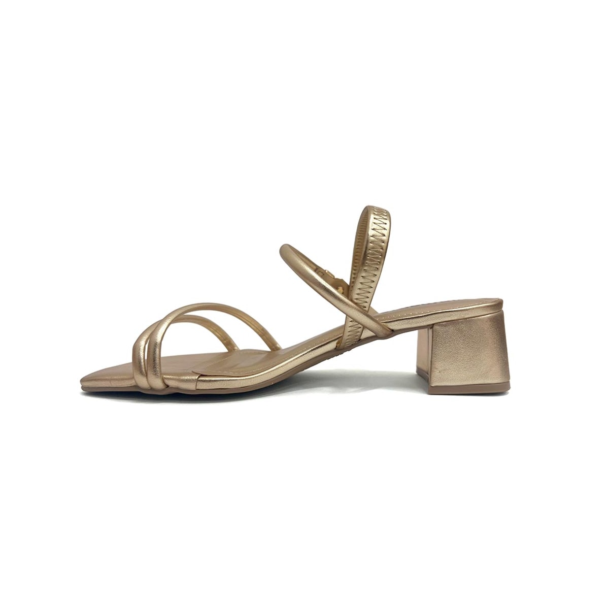 Sandália Via Marte Salto Bloco 199-018-01 Gold Sandália Via Marte Salto Bloco 199-018-01 Gold