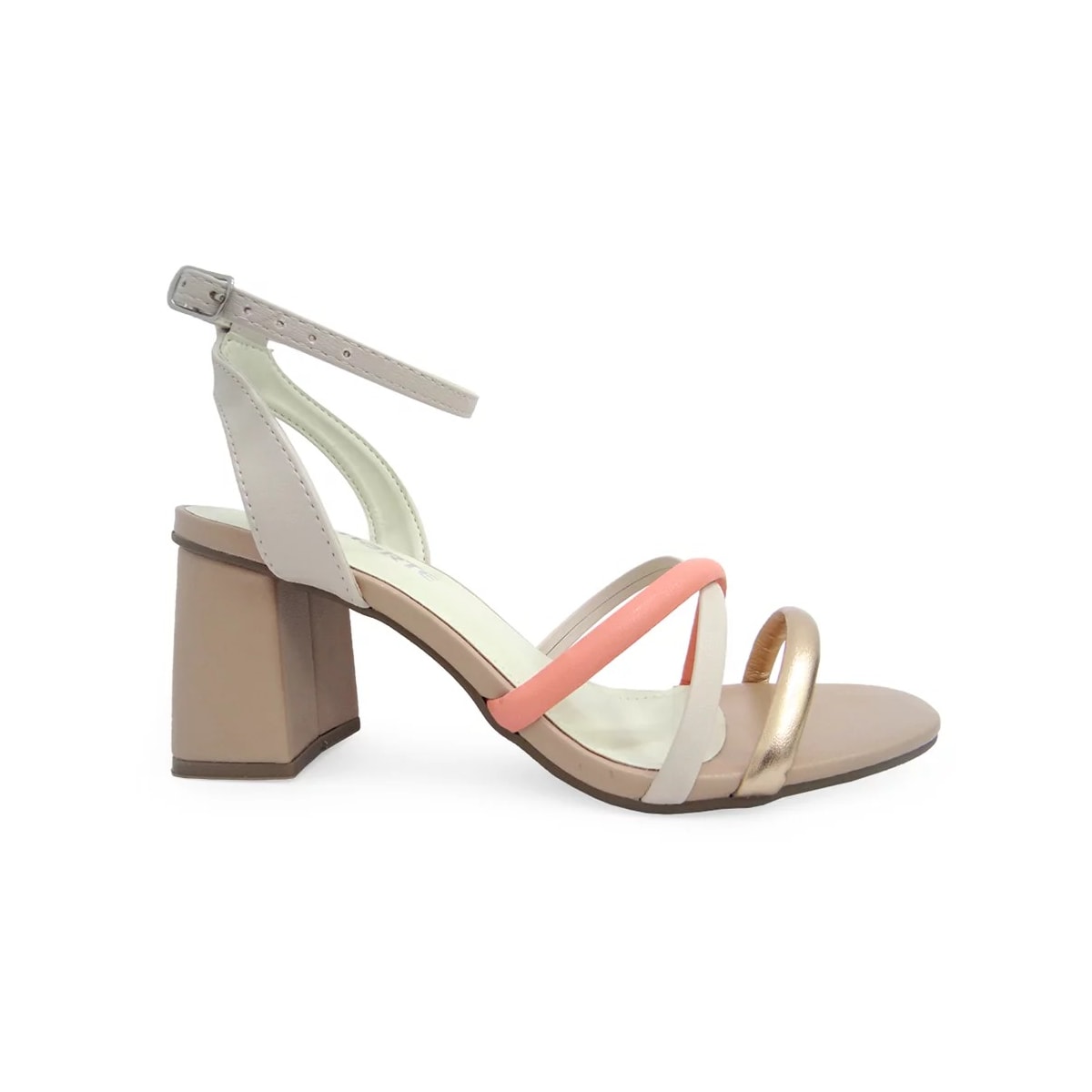 Sandália Via Marte Salto Bloco 22-13306 Amarelo/Aveia Sandália Via Marte Salto Bloco 22-13306 Amarelo/Aveia