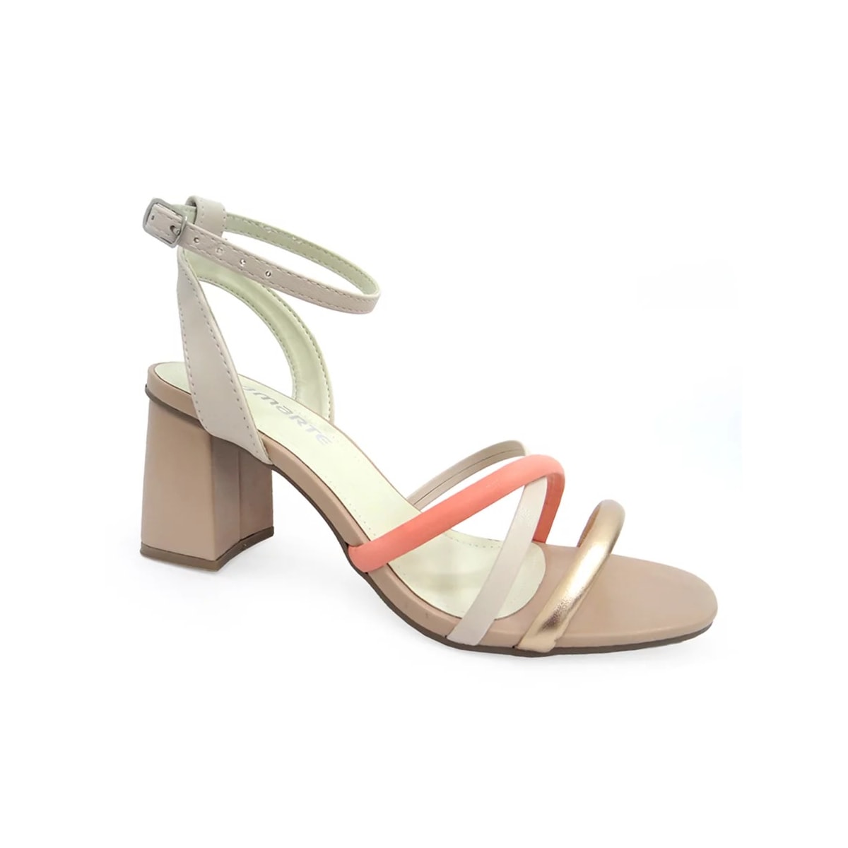 Sandália Via Marte Salto Bloco 22-13306 Amarelo/Aveia Sandália Via Marte Salto Bloco 22-13306 Amarelo/Aveia