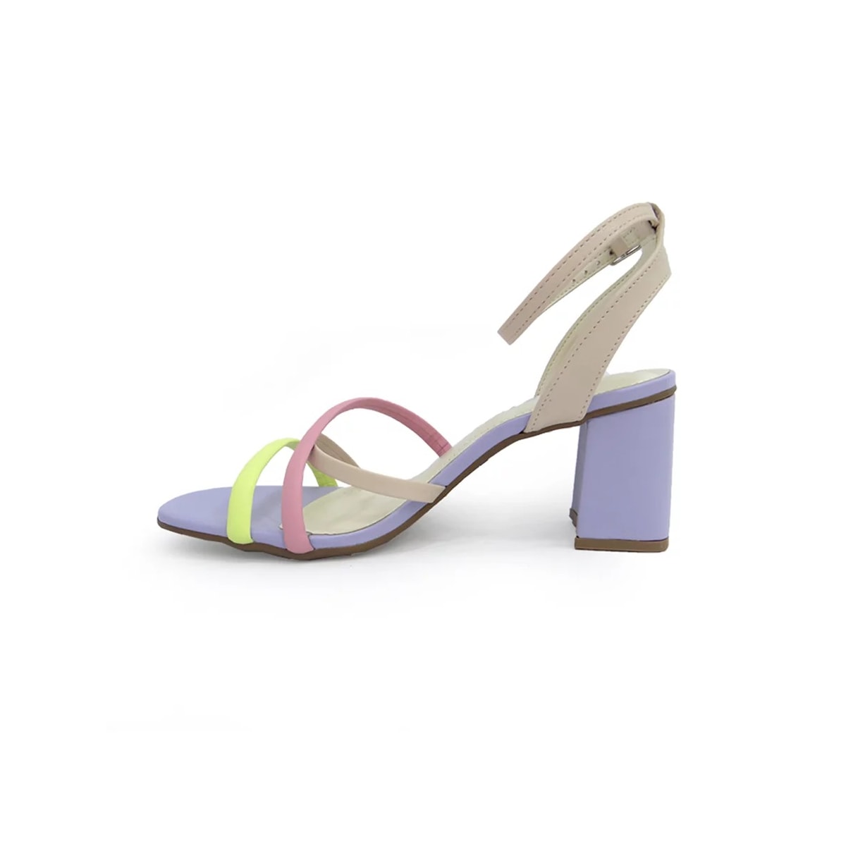 Sandália Via Marte Salto Bloco 22-13306 Rouge/Aveia Sandália Via Marte Salto Bloco 22-13306 Rouge/Aveia