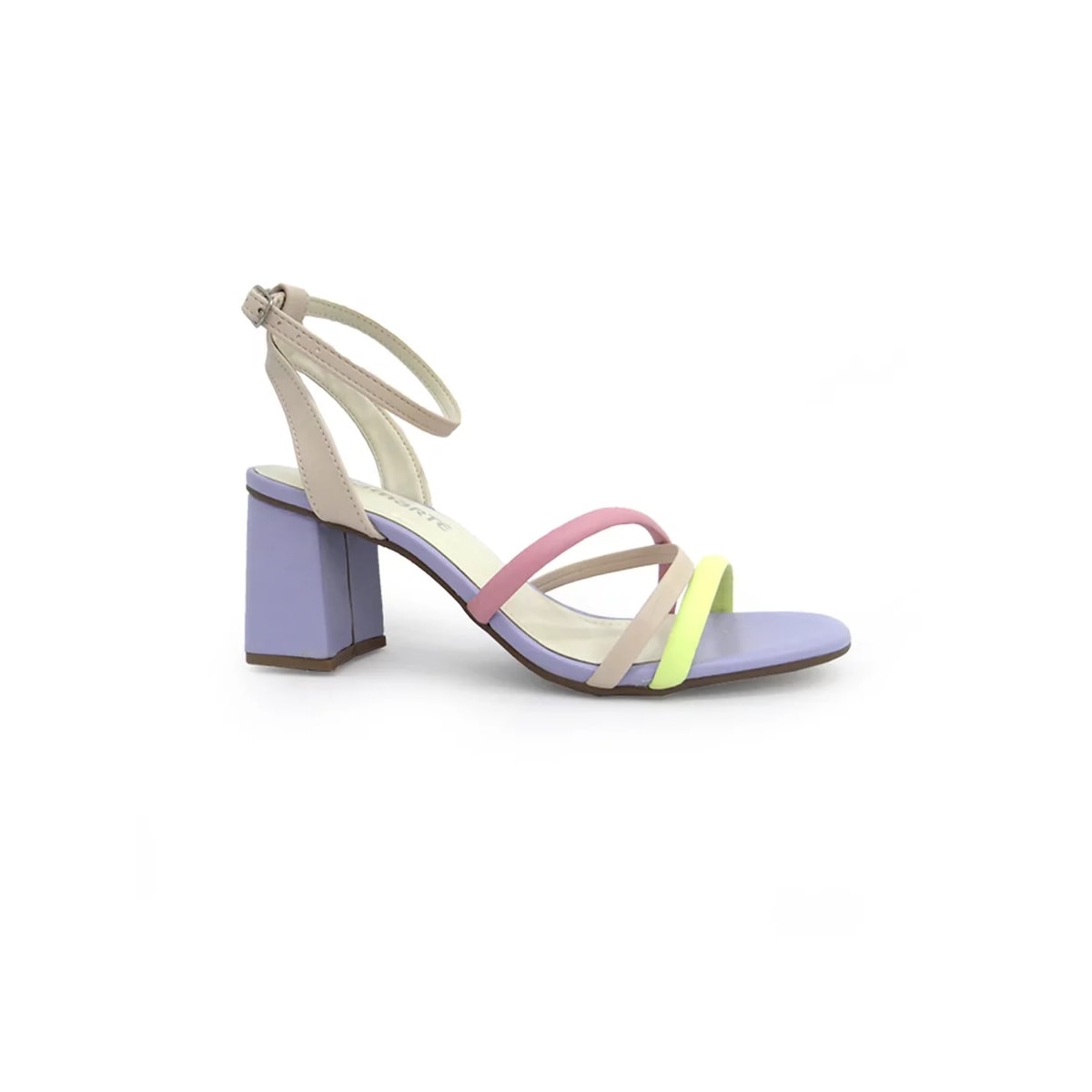 Sandália Via Marte Salto Bloco 22-13306 Rouge/Aveia Sandália Via Marte Salto Bloco 22-13306 Rouge/Aveia