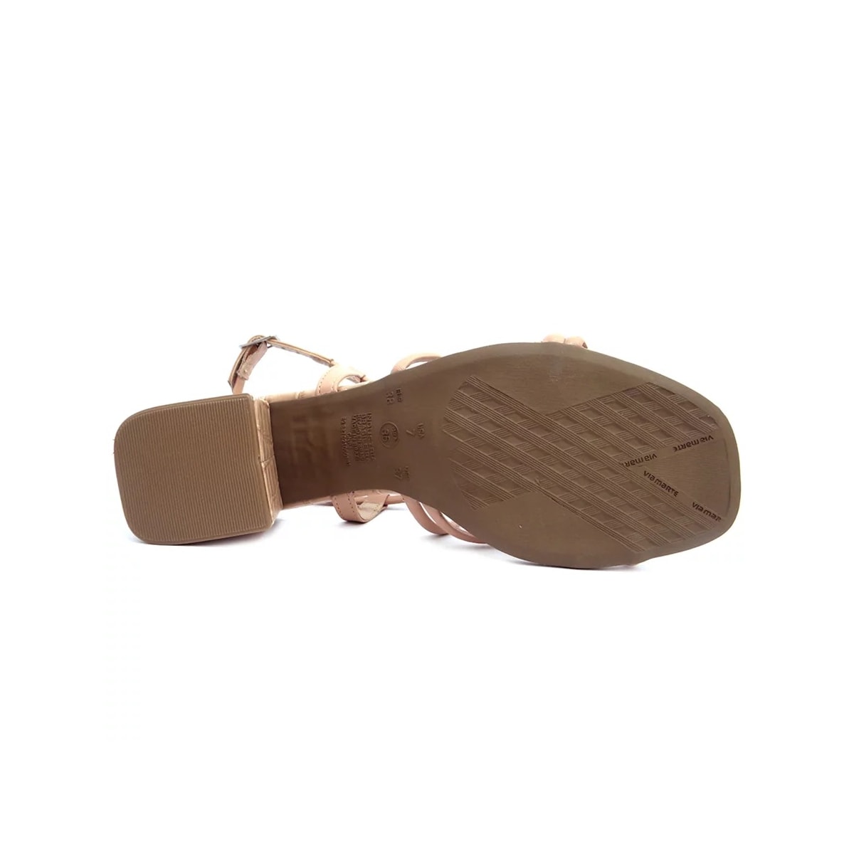 Sandália Via Marte Salto Bloco Medio 22-13806 Macadamia Sandália Via Marte Salto Bloco Medio 22-13806 Macadamia