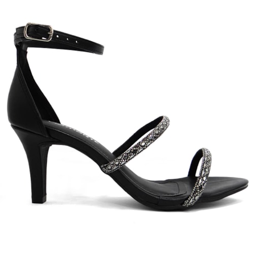 Detalhe - Sandália Via Marte Salto Fino 154-010-01 Preto