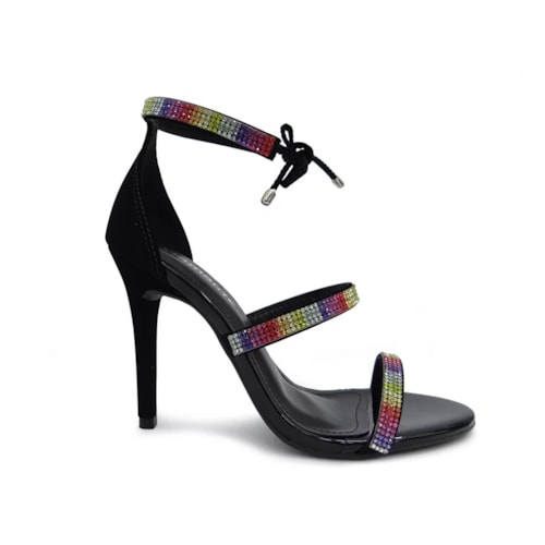 Detalhe - Sandália Via Marte Salto Fino 22-16102-01 Preto