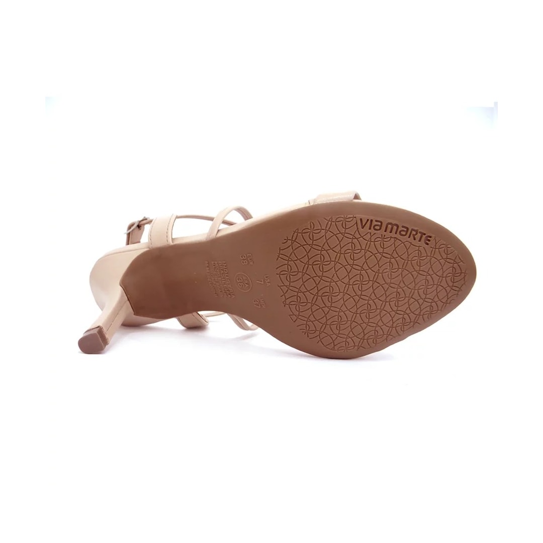 Sandália Via Marte Salto Fino 23-18604 Creme