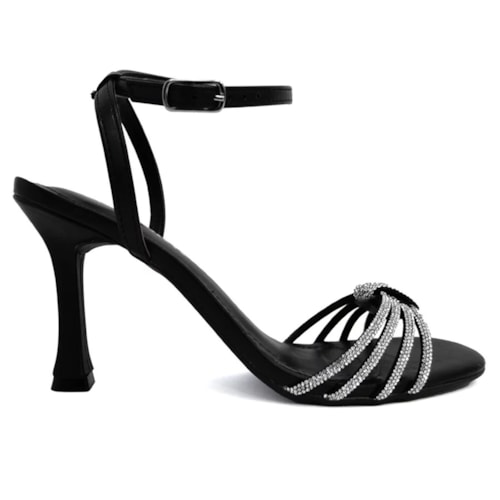 Detalhe - Sandália Via Marte Salto Fino Alto 23-20202 Preto