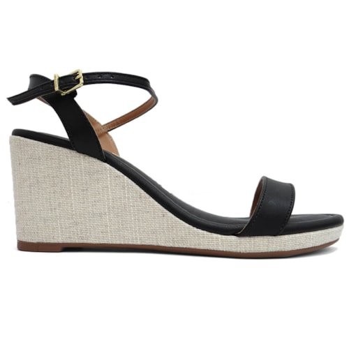 Detalhe - Sandália Vizzano Anabela 6501.112 Preto
