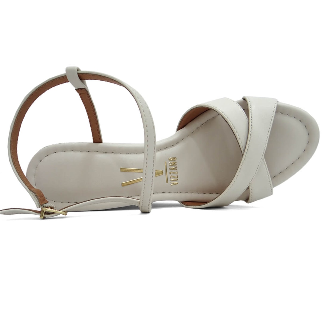 Sandália Vizzano Anabela 6501.114 Branco Off Sandália Vizzano Anabela 6501.114 Branco Off
