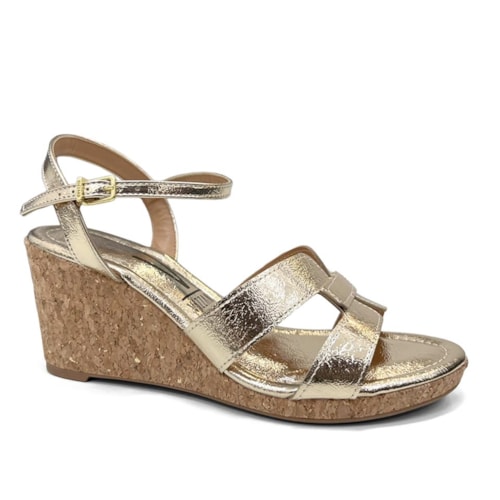Sandália Vizzano Anabela 6501.230 Dourado