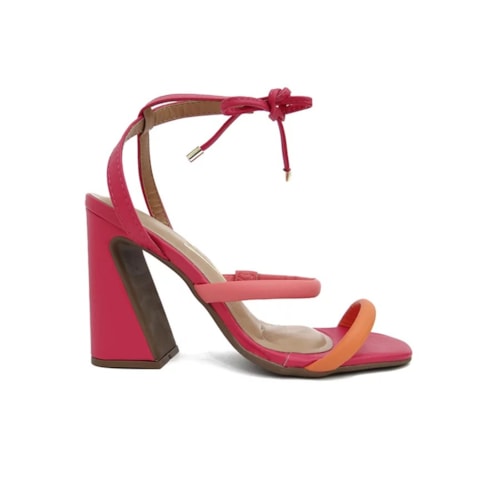 Detalhe - Sandália Vizzano Com Amarraçao 6403.205 Pink/Coral/Laranja