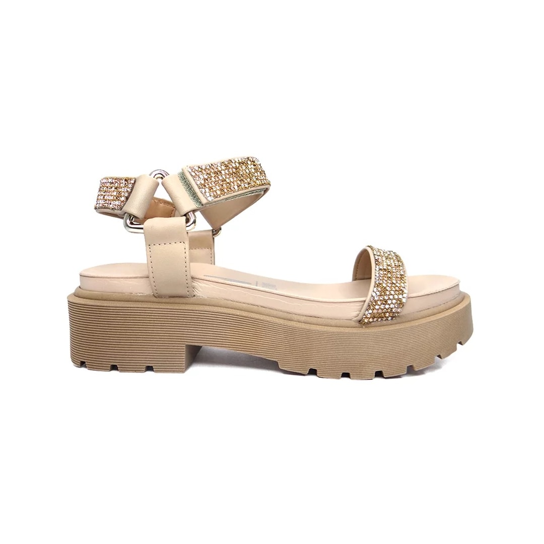 Sandália Vizzano Papete 6499.103 Bege/Bronze Cristal Sandália Vizzano Papete 6499.103 Bege/Bronze Cristal