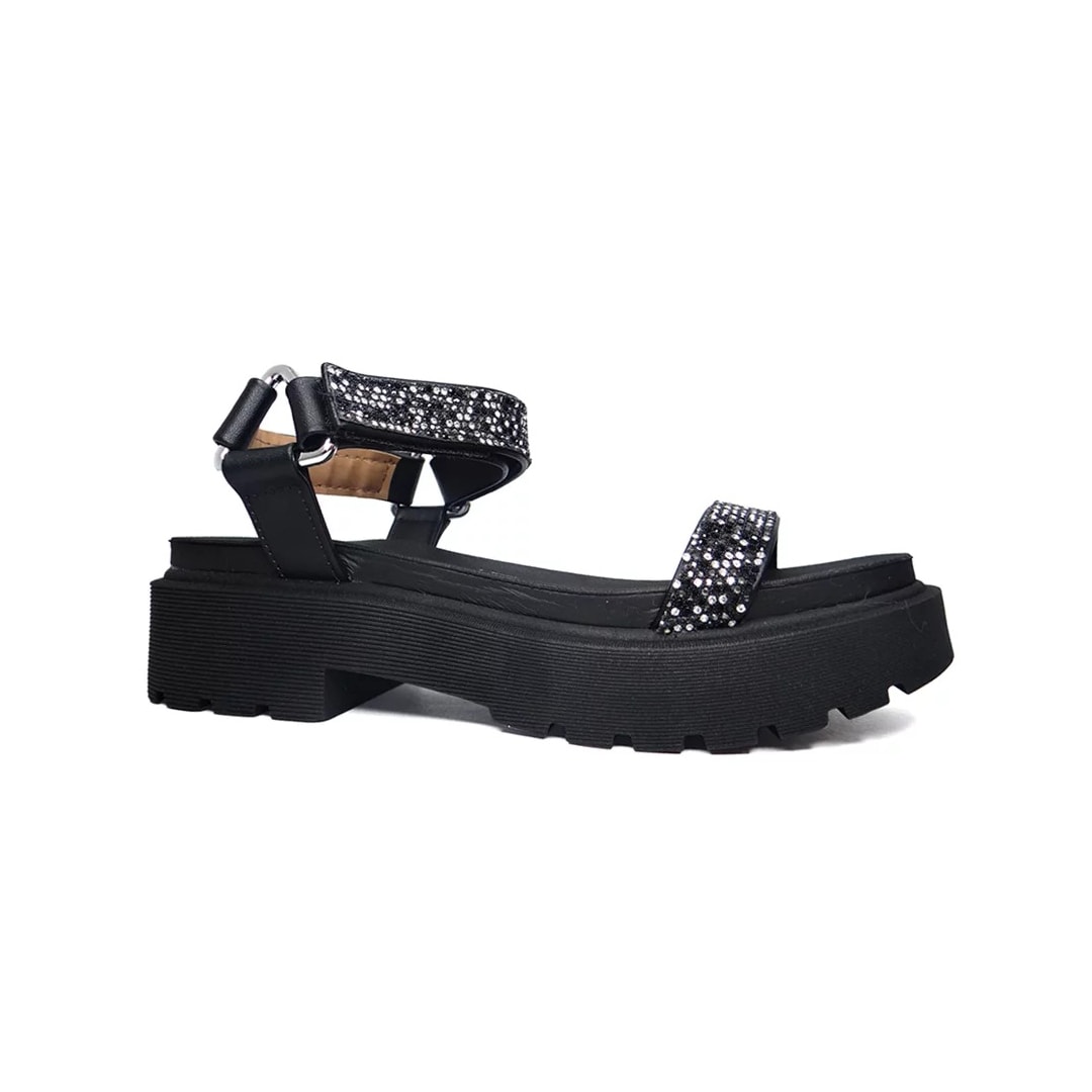 Sandália Vizzano Papete 6499.103 Preto/Preto Cristal