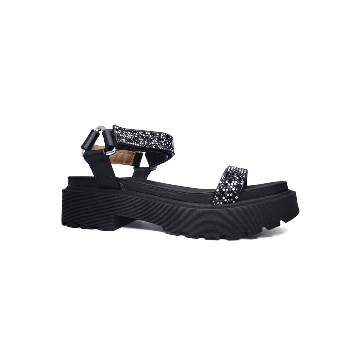 Sandália Vizzano Papete 6499.103 Preto/Preto Cristal Sandália Vizzano Papete 6499.103 Preto/Preto Cristal