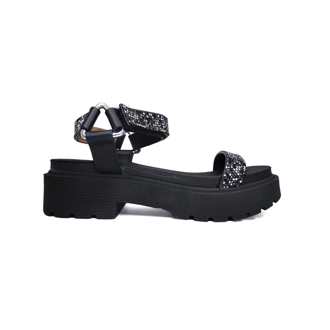 Sandália Vizzano Papete 6499.103 Preto/Preto Cristal