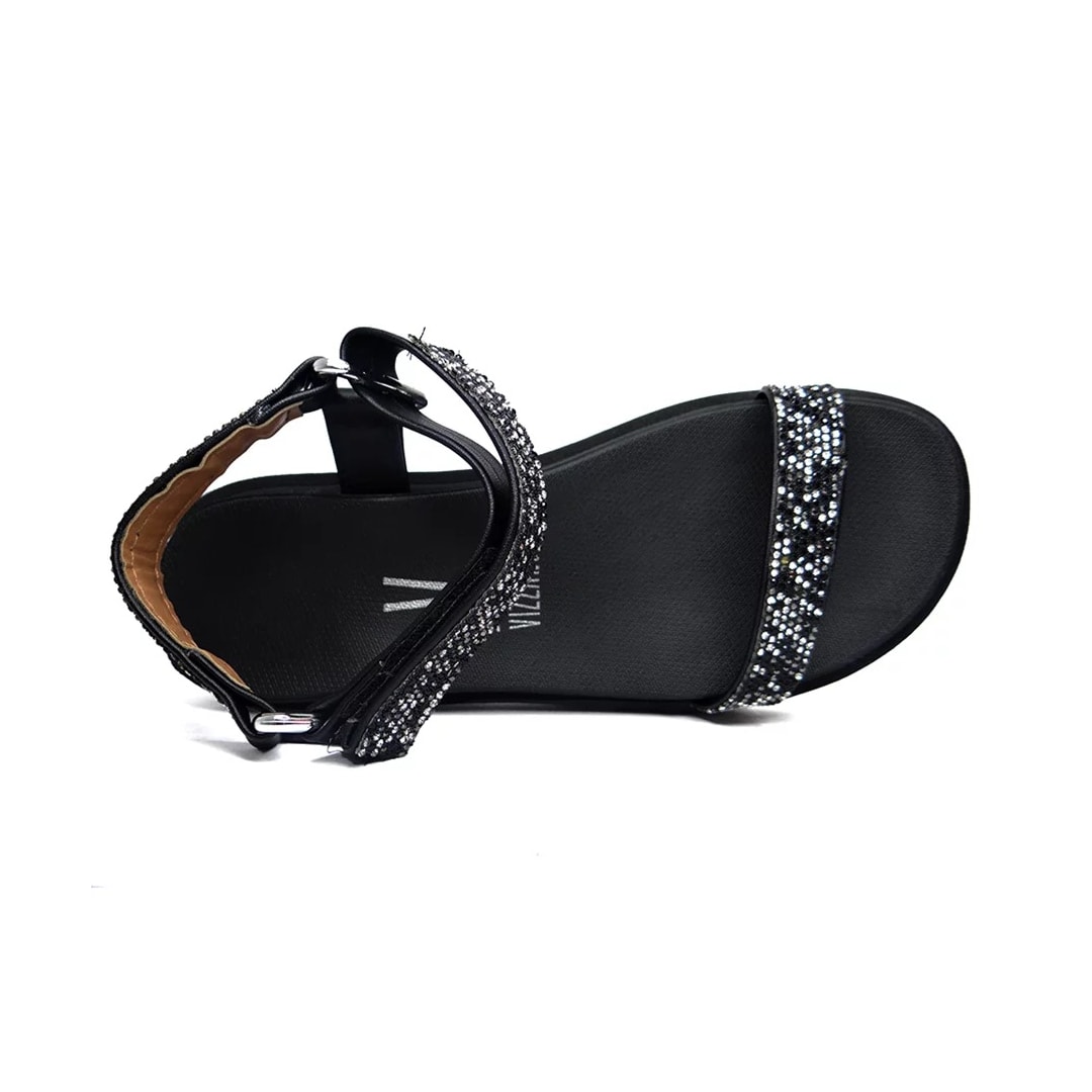 Sandália Vizzano Papete 6499.103 Preto/Preto Cristal Sandália Vizzano Papete 6499.103 Preto/Preto Cristal