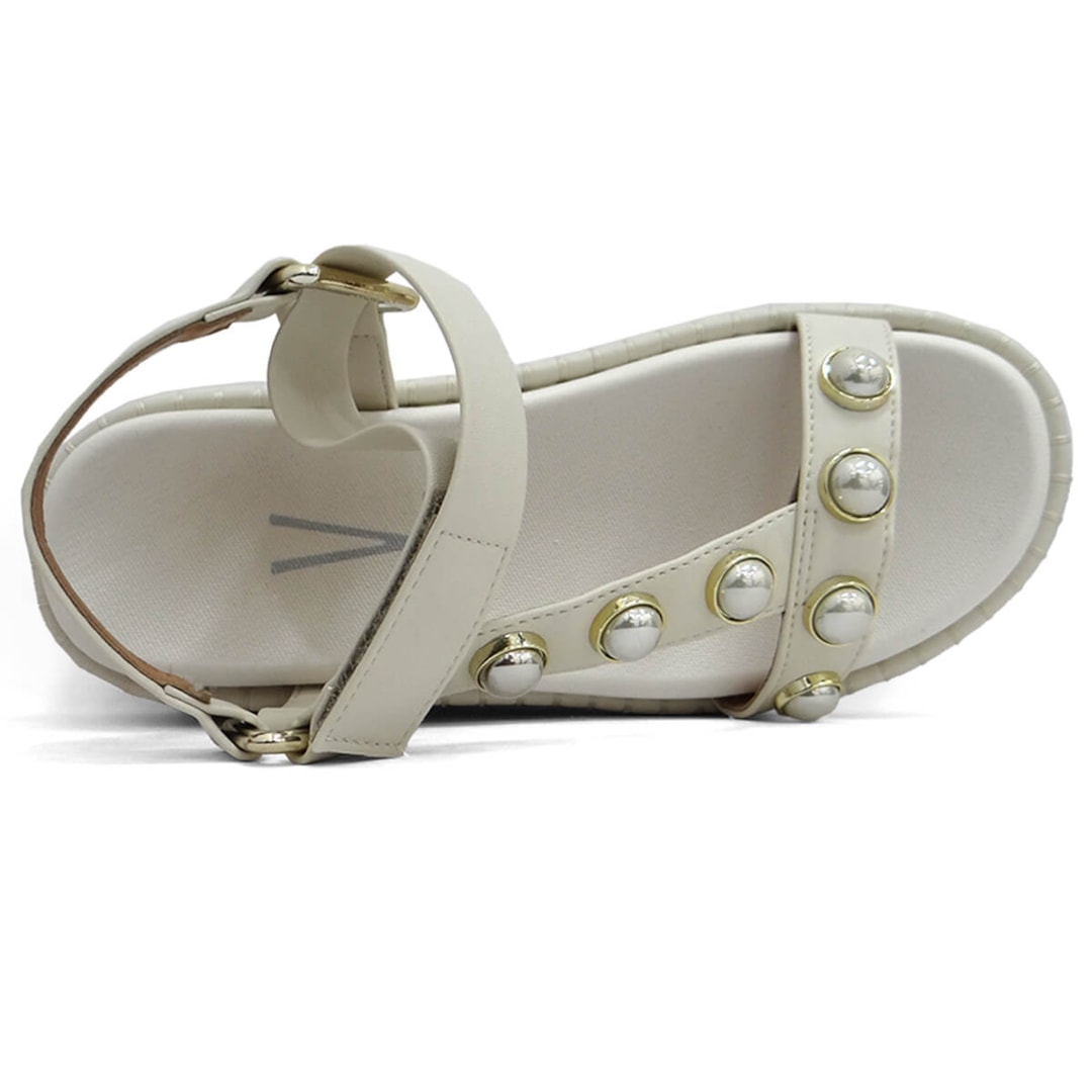 Sandália Vizzano Papete Flat Anabela 6519.103 Branco Off Sandália Vizzano Papete Flat Anabela 6519.103 Branco Off
