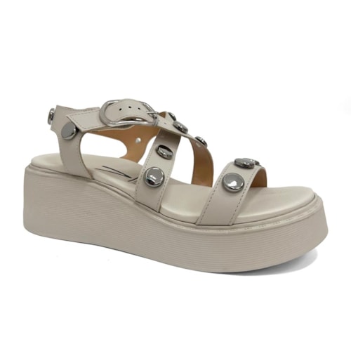 Sandália Vizzano Papete Flat Plataforma 6525.216 Cinza