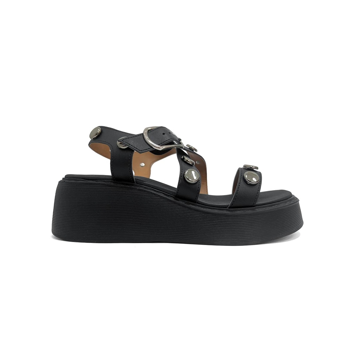 Sandália Vizzano Papete Flat Plataforma 6525.216 Preto Sandália Vizzano Papete Flat Plataforma 6525.216 Preto
