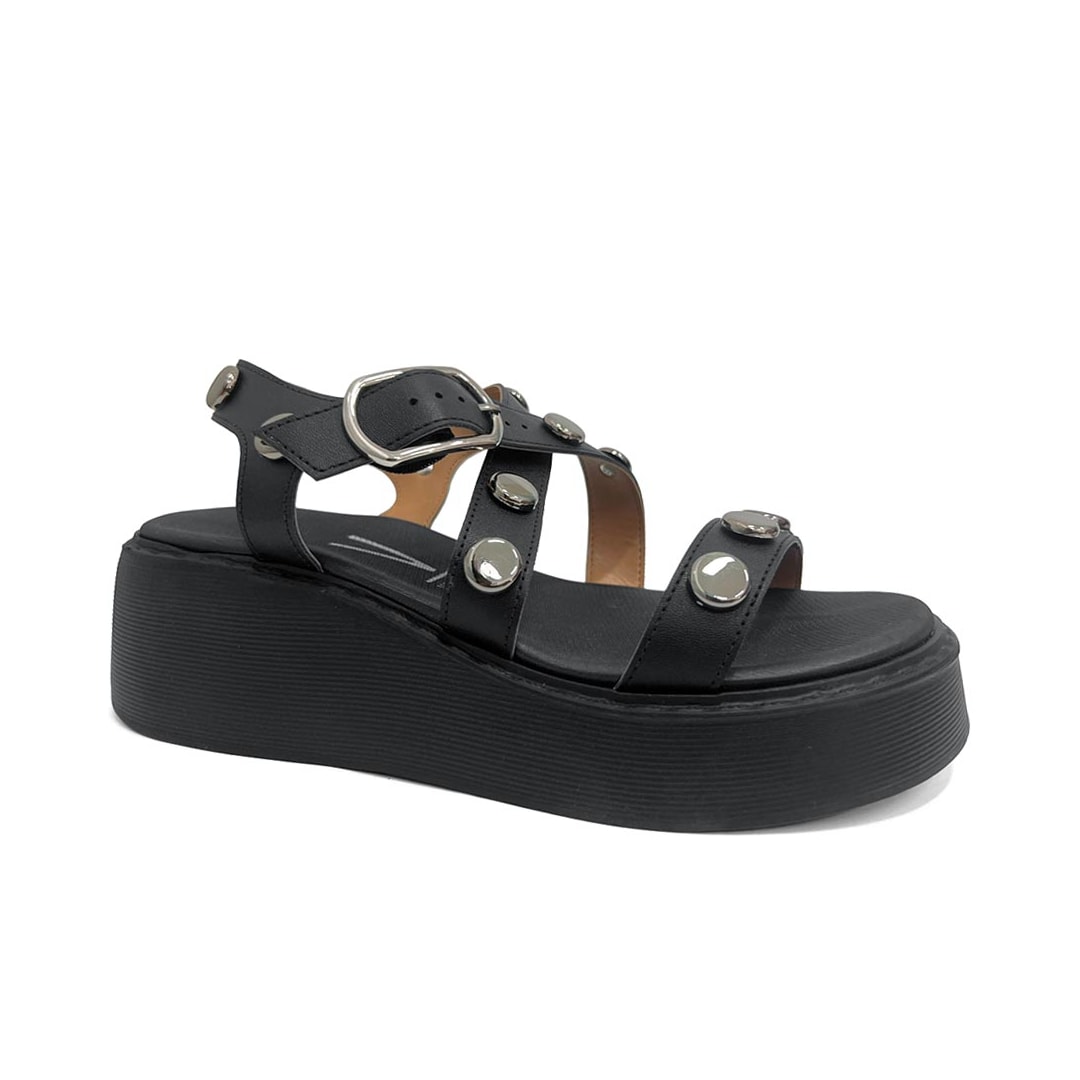 Sandália Vizzano Papete Flat Plataforma 6525.216 Preto Sandália Vizzano Papete Flat Plataforma 6525.216 Preto