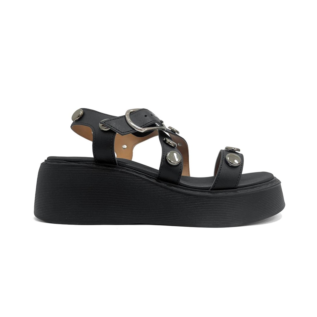 Sandália Vizzano Papete Flat Plataforma 6525.216 Preto Sandália Vizzano Papete Flat Plataforma 6525.216 Preto