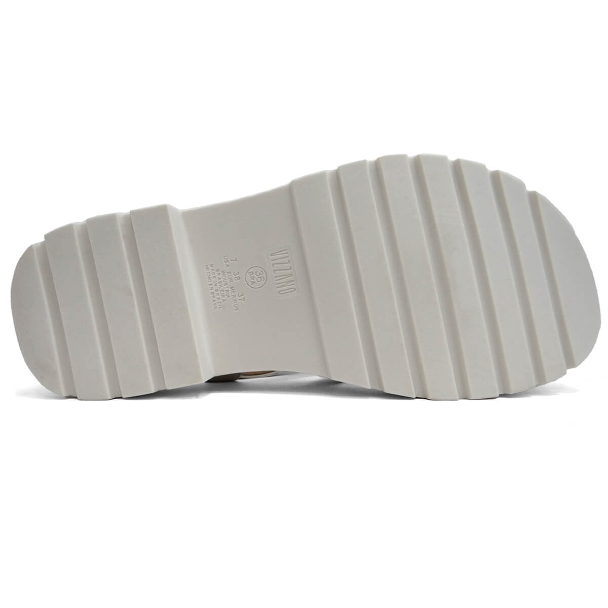 Sandália Vizzano Papete Flat Tratorada 6499.110 Branco Off Sandália Vizzano Papete Flat Tratorada 6499.110 Branco Off