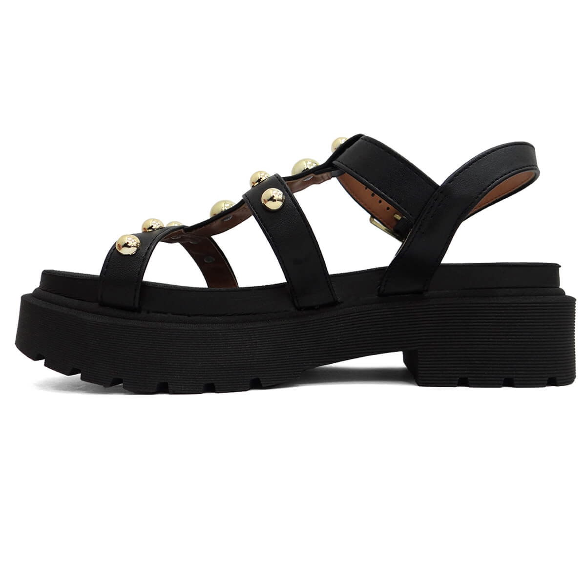 Sandália Vizzano Papete Flat Tratorada 6499.110 Preto Sandália Vizzano Papete Flat Tratorada 6499.110 Preto