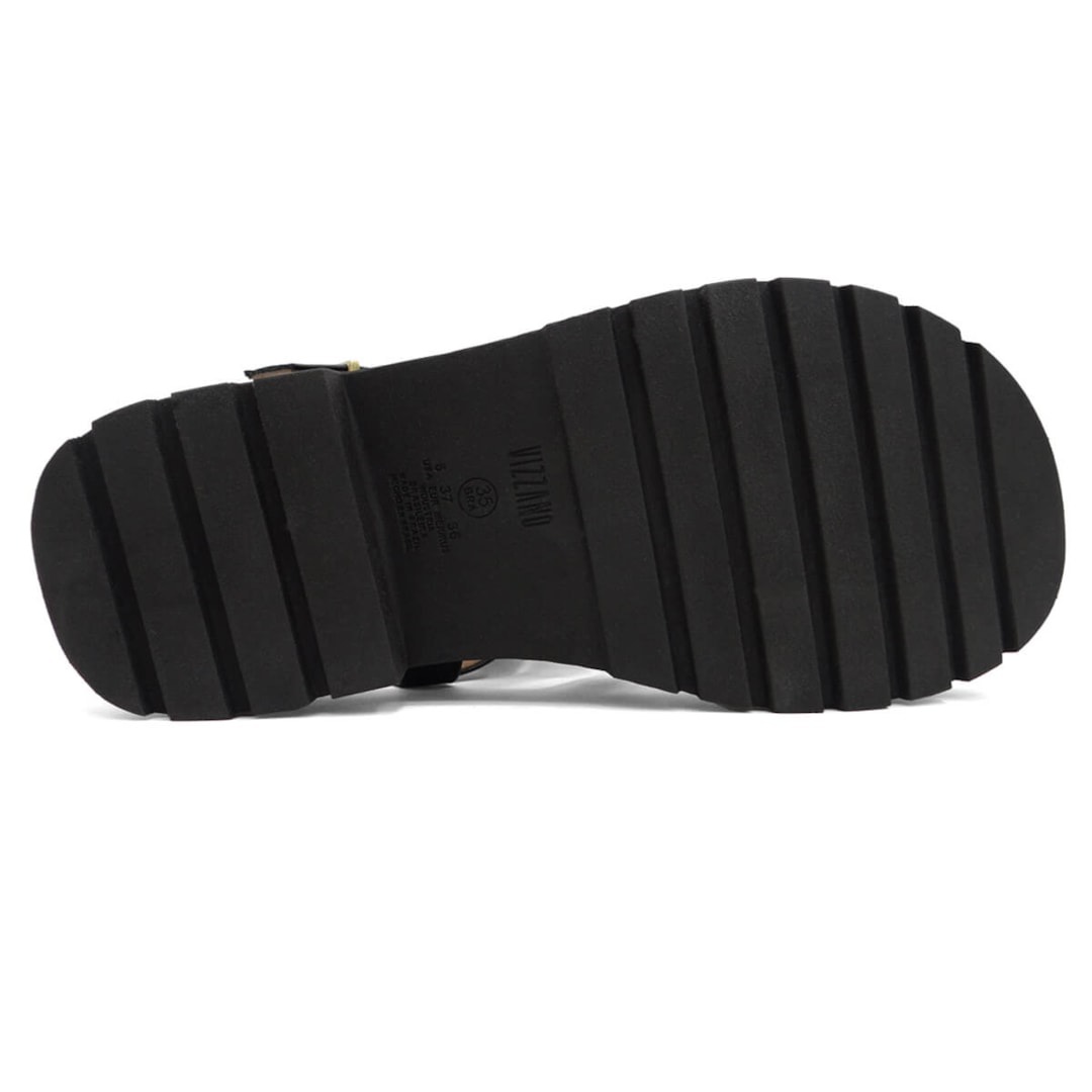 Sandália Vizzano Papete Flat Tratorada 6499.110 Preto