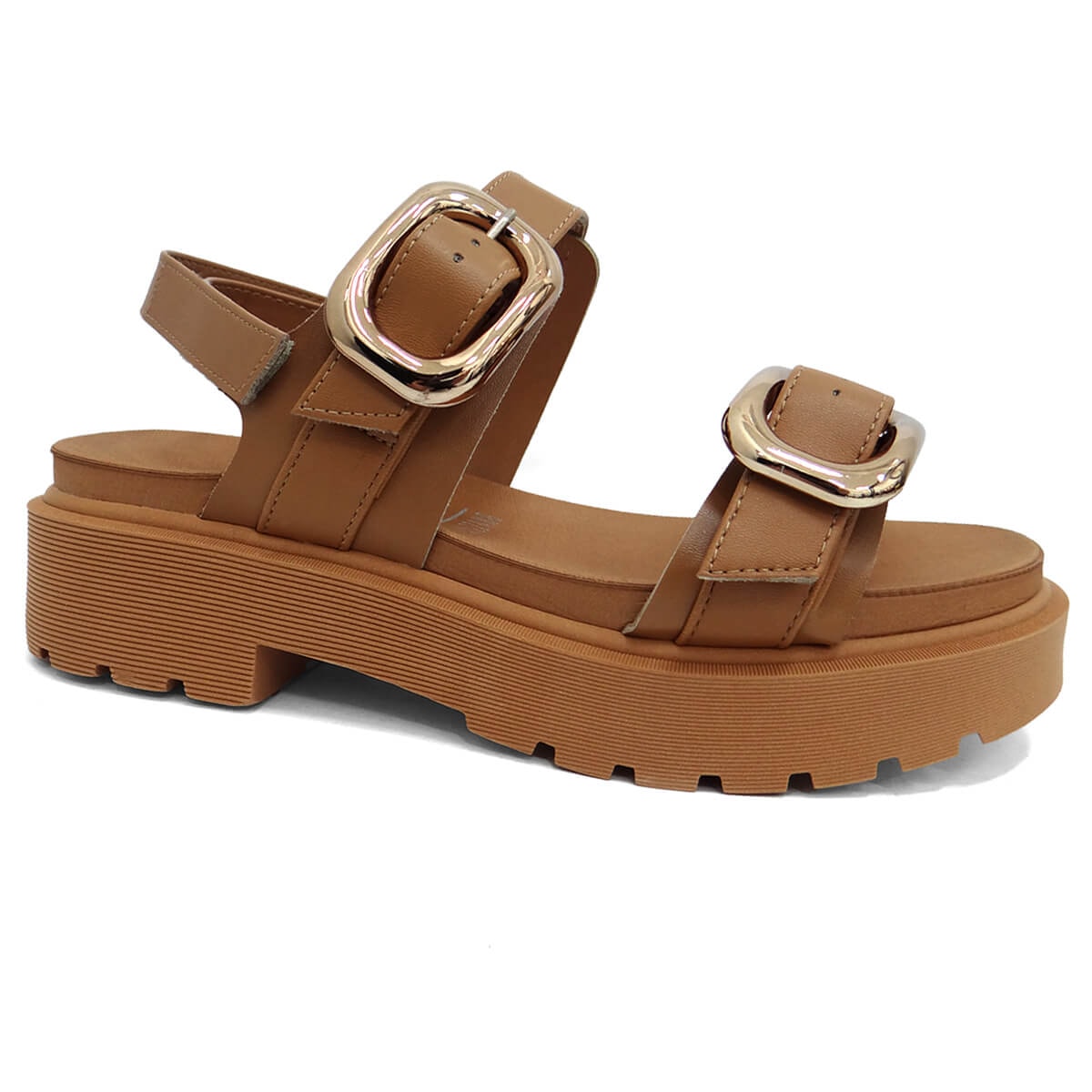 Sandália Vizzano Papete Flat Tratorada 6499.115 Camel Sandália Vizzano Papete Flat Tratorada 6499.115 Camel