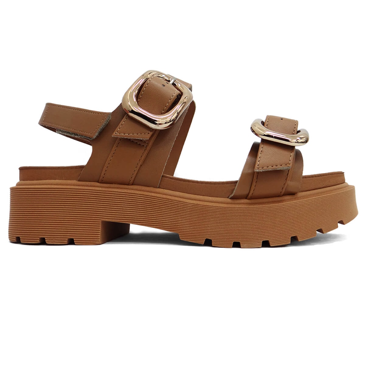 Sandália Vizzano Papete Flat Tratorada 6499.115 Camel Sandália Vizzano Papete Flat Tratorada 6499.115 Camel