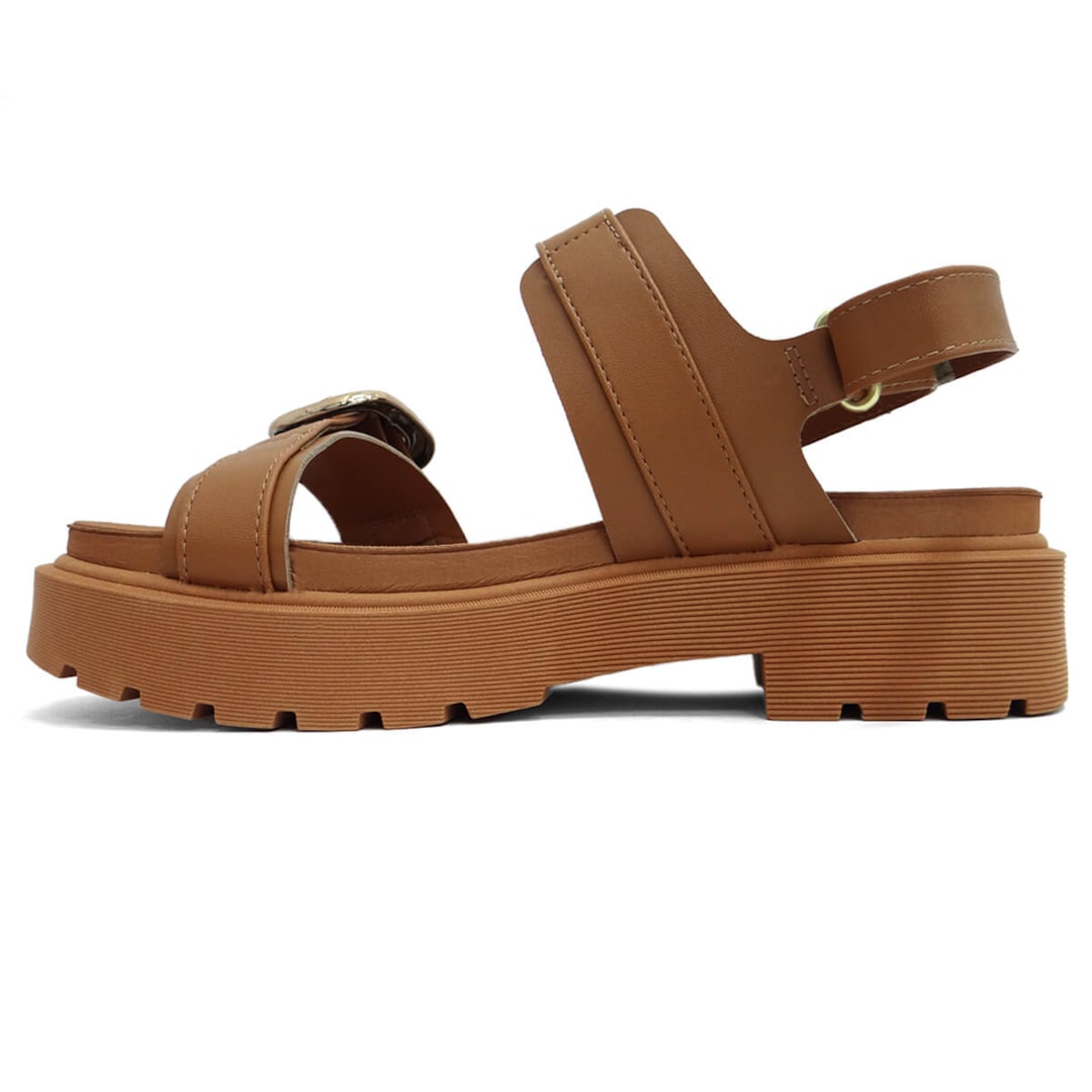 Sandália Vizzano Papete Flat Tratorada 6499.115 Camel