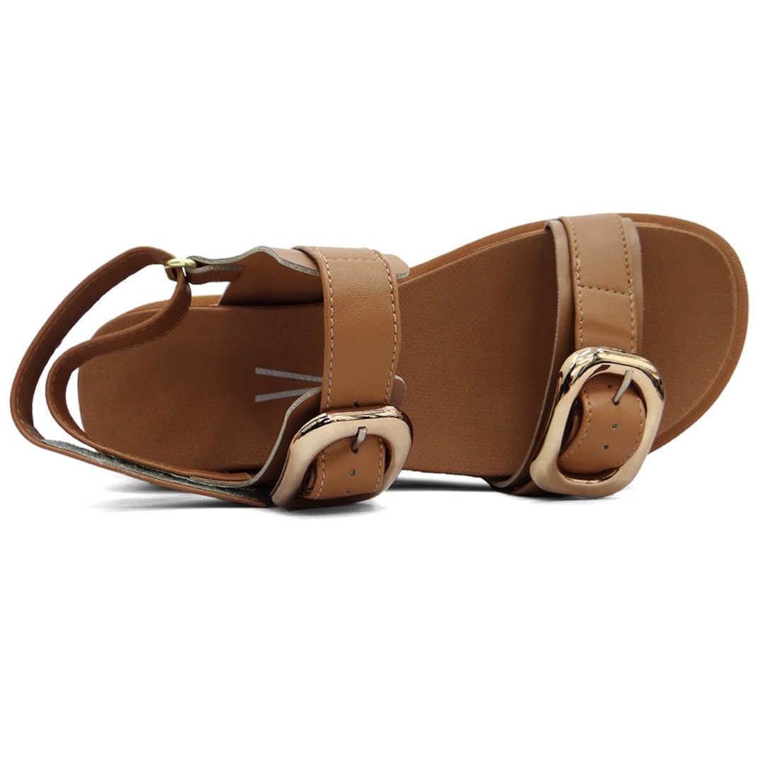 Sandália Vizzano Papete Flat Tratorada 6499.115 Camel