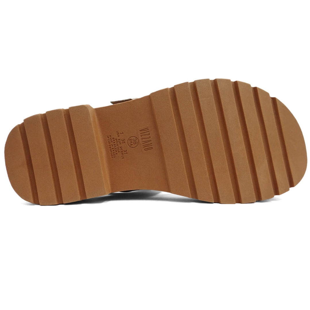 Sandália Vizzano Papete Flat Tratorada 6499.115 Camel