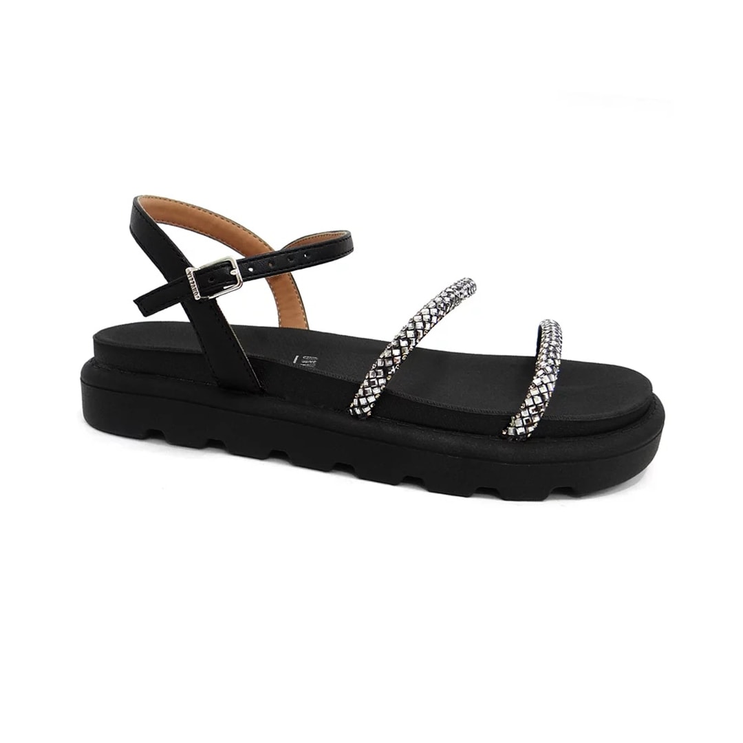 Sandália Vizzano Papete Flatform 6459.123 Preto Sandália Vizzano Papete Flatform 6459.123 Preto