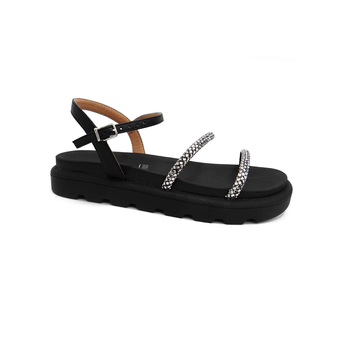 Sandália Vizzano Papete Flatform 6459.123 Preto Sandália Vizzano Papete Flatform 6459.123 Preto