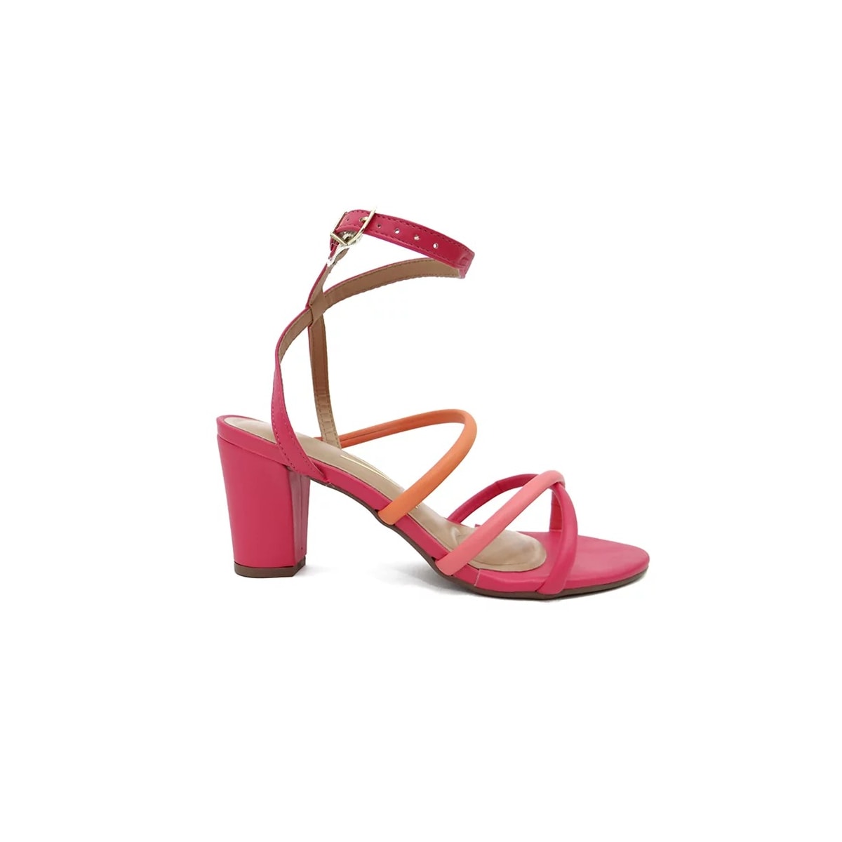 Sandália Vizzano Salto Bloco 6262.1001 Pink/Laranja/Coral Sandália Vizzano Salto Bloco 6262.1001 Pink/Laranja/Coral