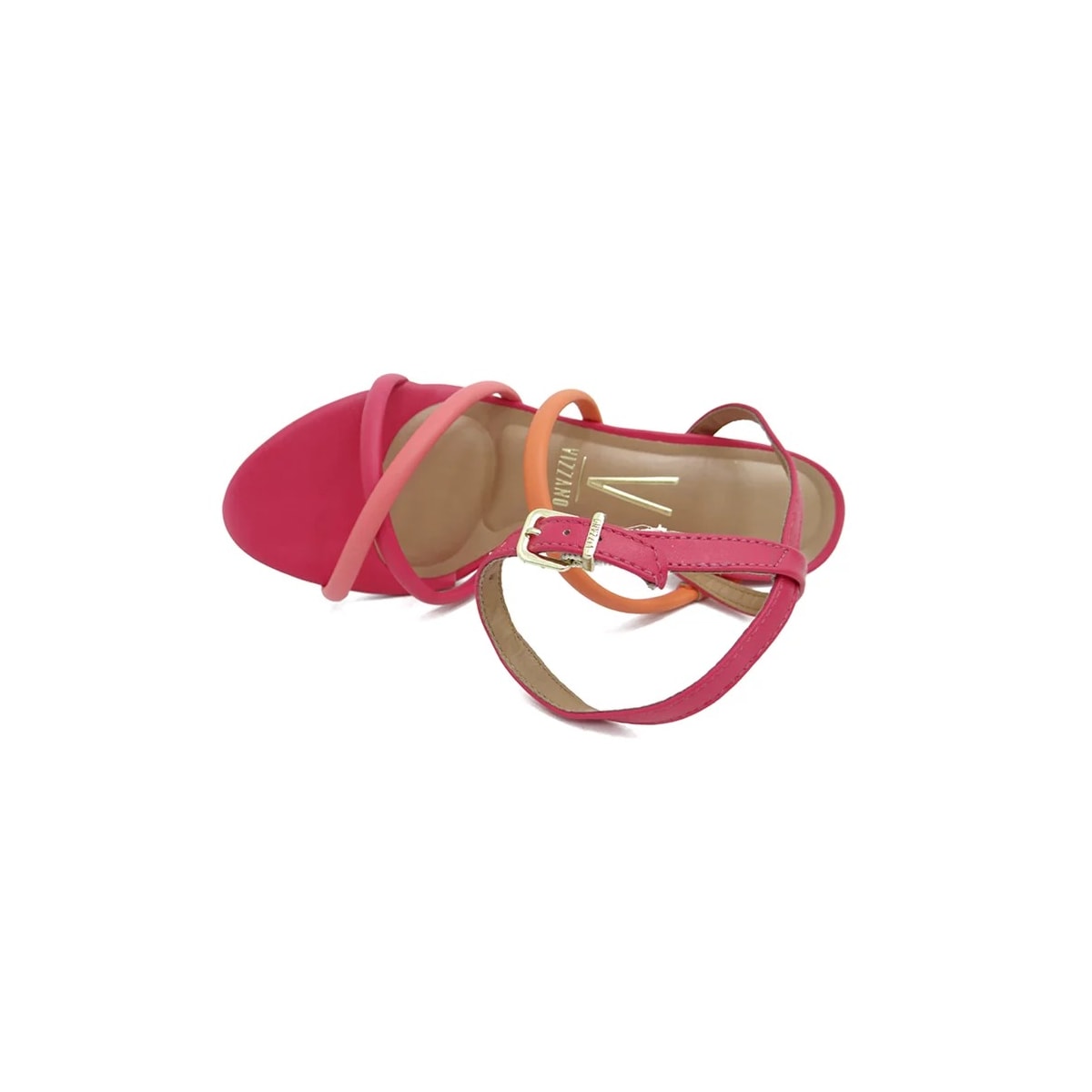 Sandália Vizzano Salto Bloco 6262.1001 Pink/Laranja/Coral Sandália Vizzano Salto Bloco 6262.1001 Pink/Laranja/Coral