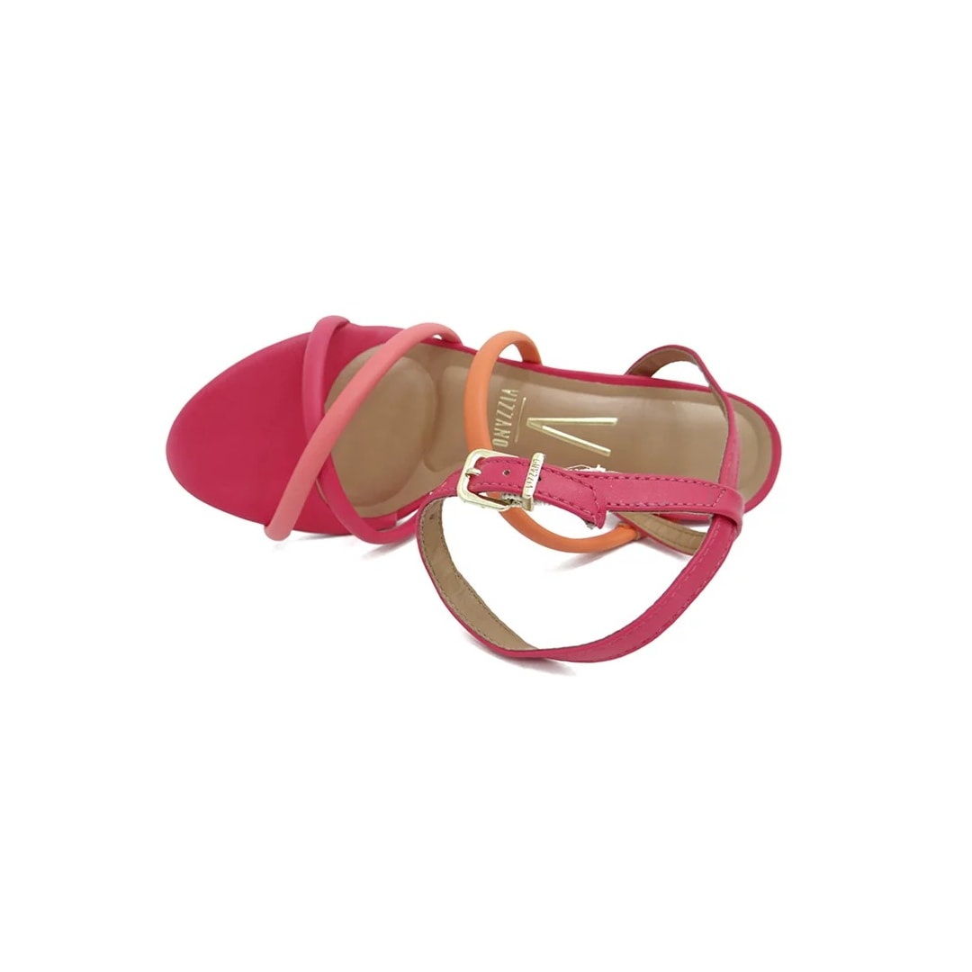 Sandália Vizzano Salto Bloco 6262.1001 Pink/Laranja/Coral