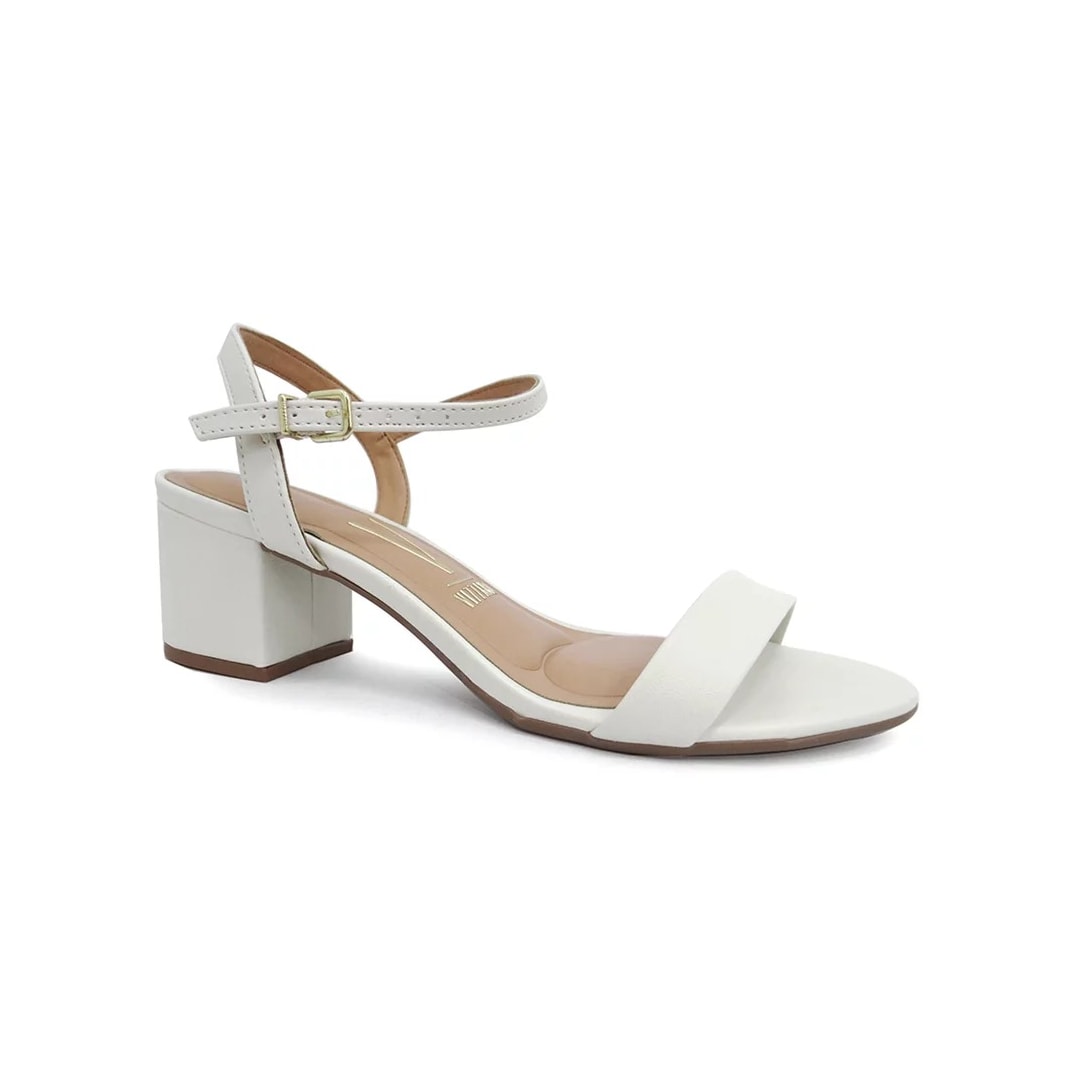 Sandália Vizzano Salto Bloco 6291.900 Branco Off