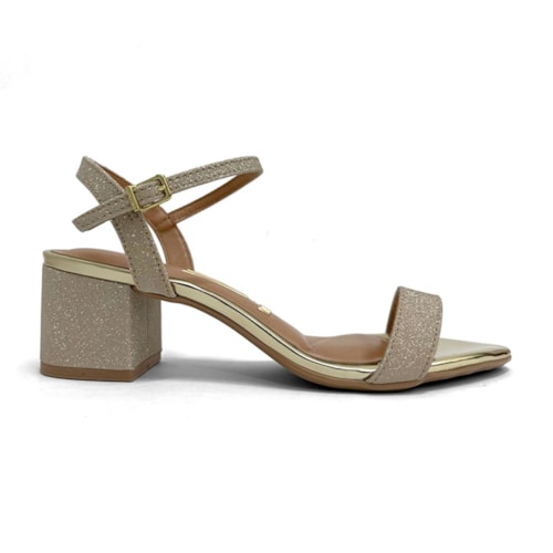 Detalhe - Sandalia Vizzano Salto Bloco 6291.900 Dourado