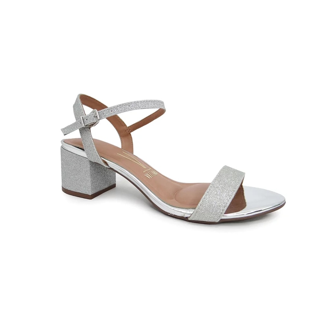 Sandália Vizzano Salto Bloco 6291.900 Prata Sandália Vizzano Salto Bloco 6291.900 Prata