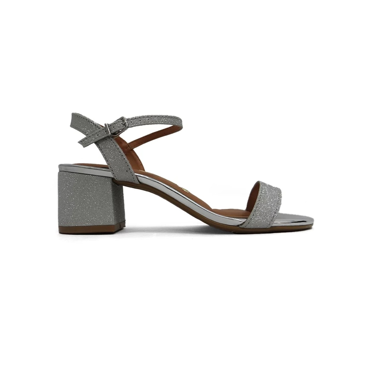 Sandália Vizzano Salto Bloco 6291.900 Prata/Prata Sandália Vizzano Salto Bloco 6291.900 Prata/Prata