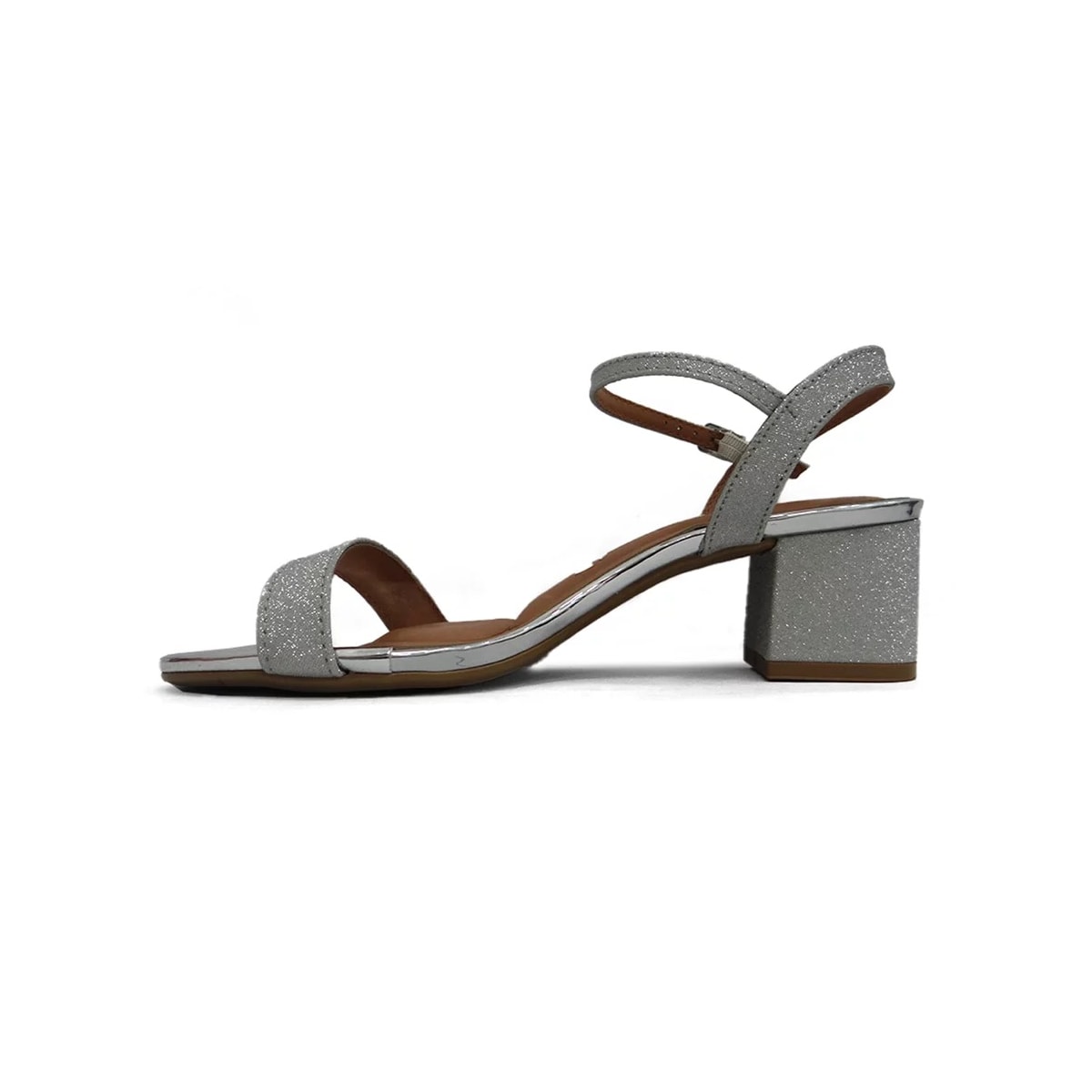 Sandália Vizzano Salto Bloco 6291.900 Prata/Prata Sandália Vizzano Salto Bloco 6291.900 Prata/Prata