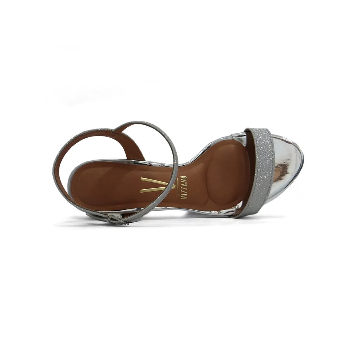 Sandália Vizzano Salto Bloco 6291.900 Prata/Prata Sandália Vizzano Salto Bloco 6291.900 Prata/Prata