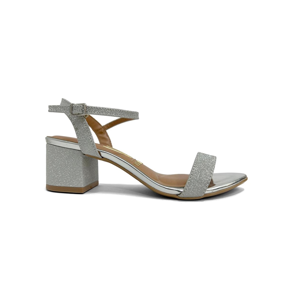 Sandália Vizzano Salto Bloco 6291.900 Prata/Prata