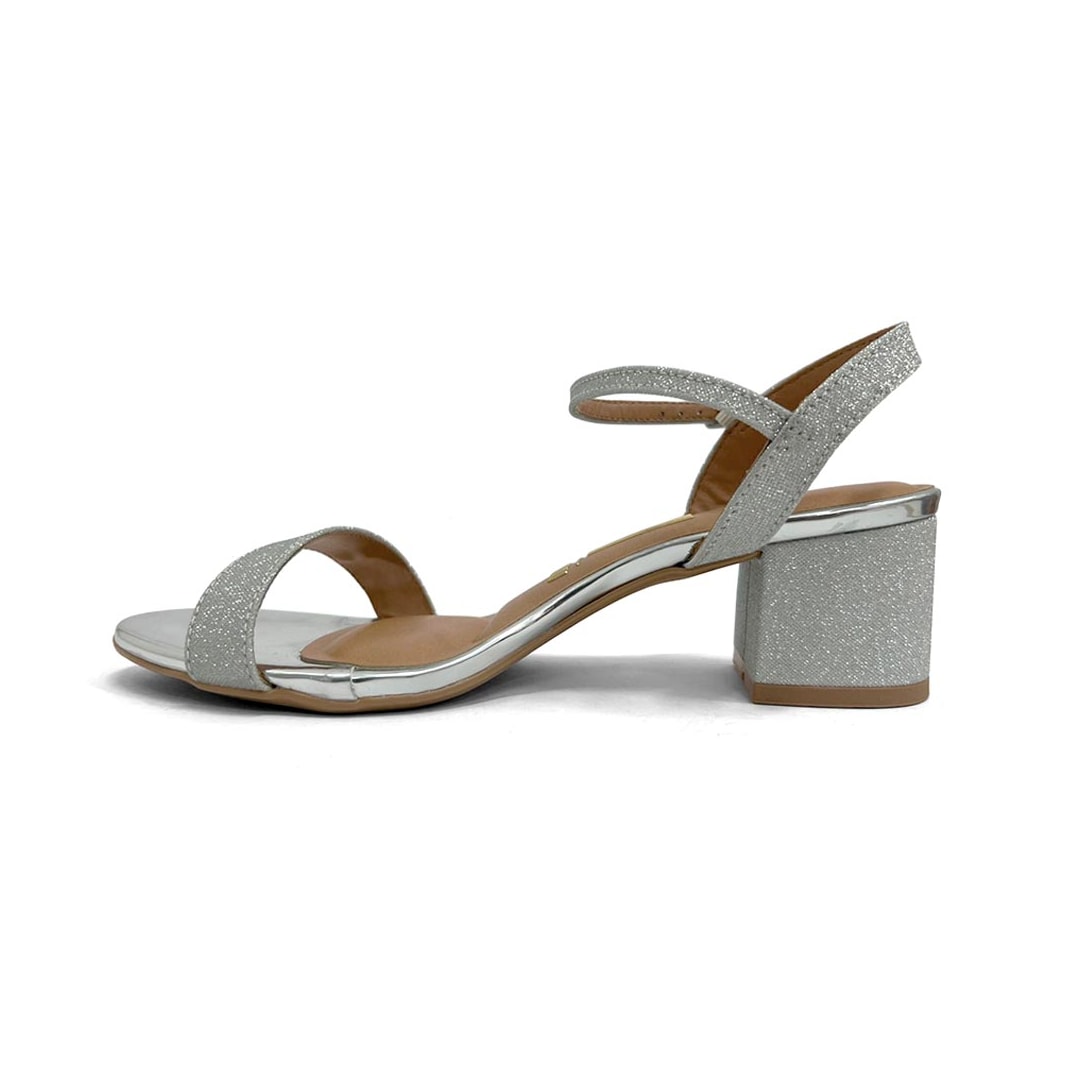 Sandália Vizzano Salto Bloco 6291.900 Prata/Prata Sandália Vizzano Salto Bloco 6291.900 Prata/Prata