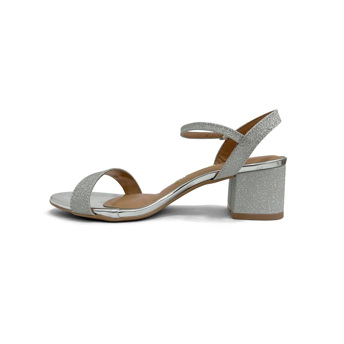 Sandália Vizzano Salto Bloco 6291.900 Prata/Prata Sandália Vizzano Salto Bloco 6291.900 Prata/Prata